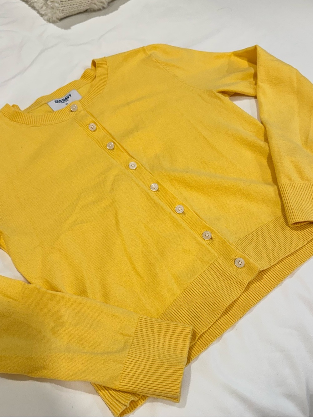 Old Navy Yellow Cardigan XS